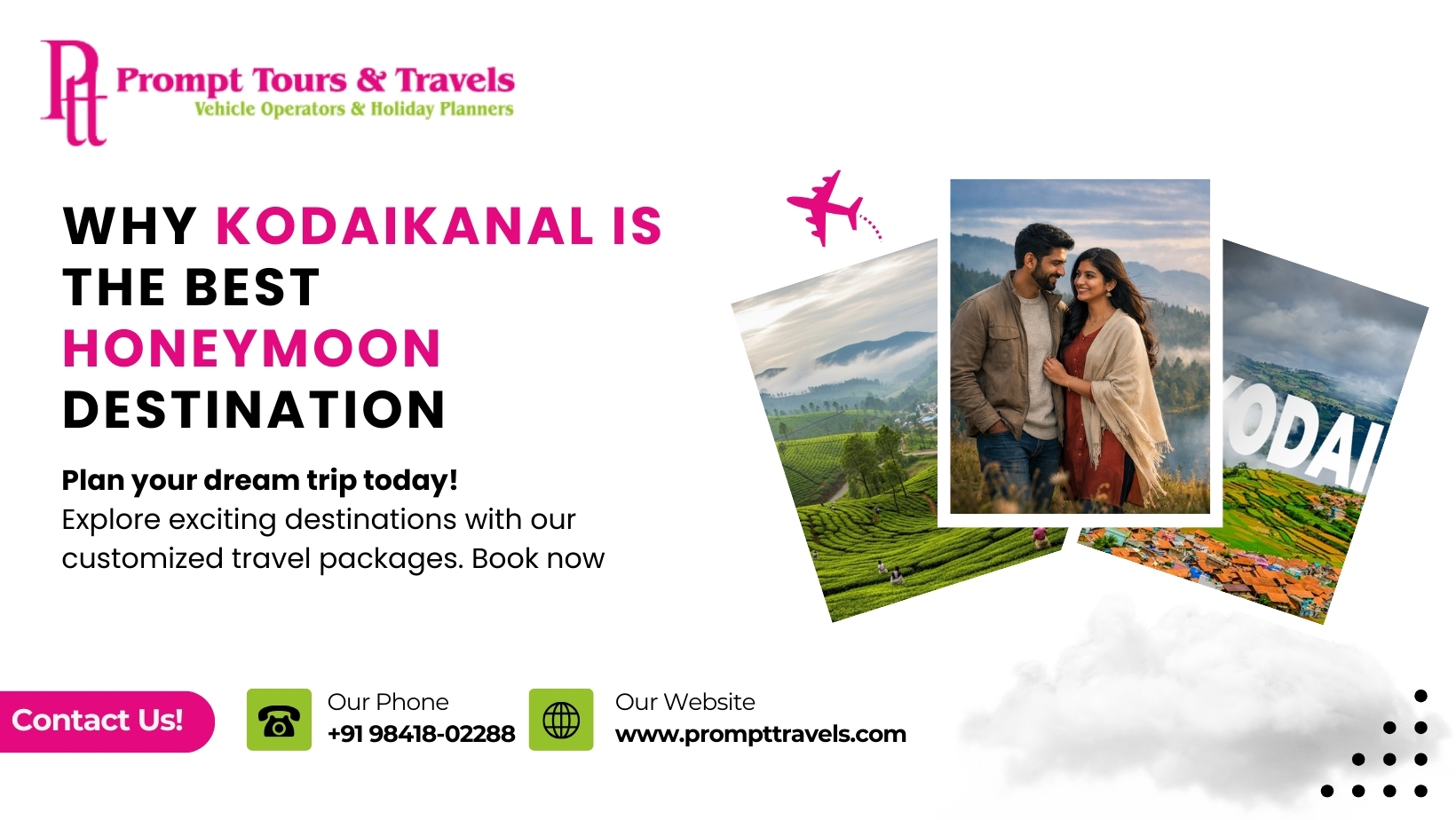 Romantic Kodaikanal getaway with scenic views, cozy stays & curated kodaikanal tour packages for couples.