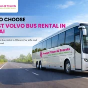 Luxury Volvo bus rental in Chennai for comfortable group travel and outstation trips.